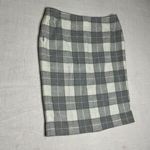 NWT Tommy Hilfiger Women's Plaid Pencil Skirt Grey Multi Size 10